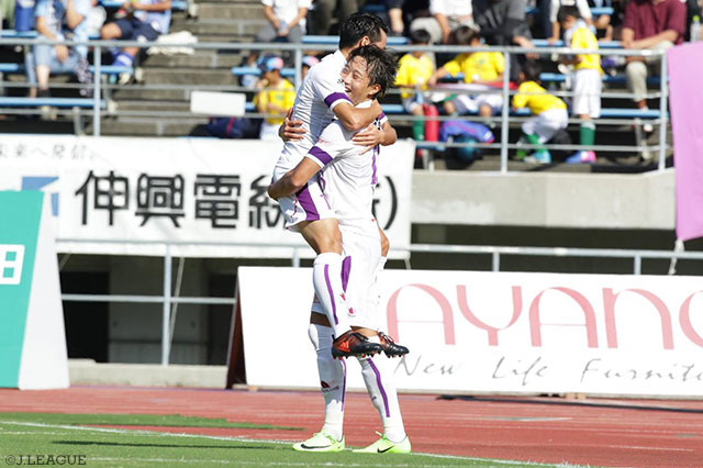 2ゴールを挙げ、大勝の原動力となったイ ヨンジェ（京都）【明治安田Ｊ２ 第36節 讃岐vs京都】