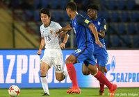 初戦、ハットトリックを決めた中村 敬斗（三菱養和SCユース）は、69分までの出場となった。【FIFA U-17Ｗ杯 GS 第2節 U-17フランスvsU-17日本】