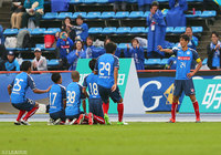 先制点を奪い、印籠パフォーマンスを披露した水戸イレブン【明治安田Ｊ２ 第37節 水戸vs岡山】