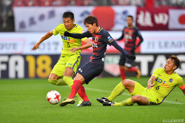 華麗なドリブル突破から先制点を鋭く蹴り込んだ土居 聖真（鹿島）【明治安田Ｊ１ 第29節 鹿島vs広島】