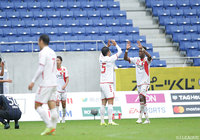 71分、74分に立て続けにゴールを決めてチームに勝利をもたらしたニウド（福島）【明治安田Ｊ３ 第27節 Ｇ大23vs福島】