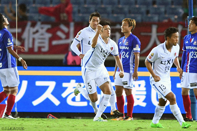 66分に名誉挽回の同点ヘッドを押し込んだ植田 直通（鹿島）【明治安田Ｊ１ 第30節 横浜FMvs鹿島】