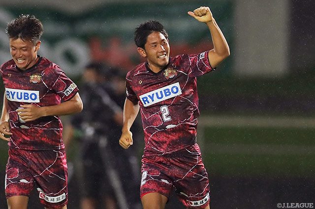 CKから同点ヘッドを流し込み、試合を振り出しに戻した増谷 幸祐（琉球）【明治安田Ｊ３ 第28節 琉球vsＦ東23】