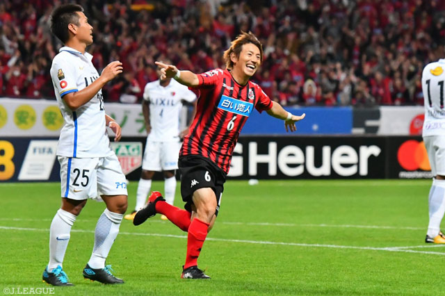 交代出場直後に豪快な同点ミドルを突き刺した兵藤 慎剛（札幌）【明治安田Ｊ１ 第31節 札幌vs鹿島】