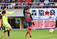 80分に値千金の決勝ゴールを押し込んだレアンドロ（鹿島）【明治安田Ｊ１ 第32節 鹿島vs浦和】