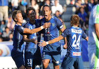 福岡のＪ２ホーム通算400得点目となる先制点を決めたウェリントン【明治安田Ｊ２ 第40節 福岡vs湘南】