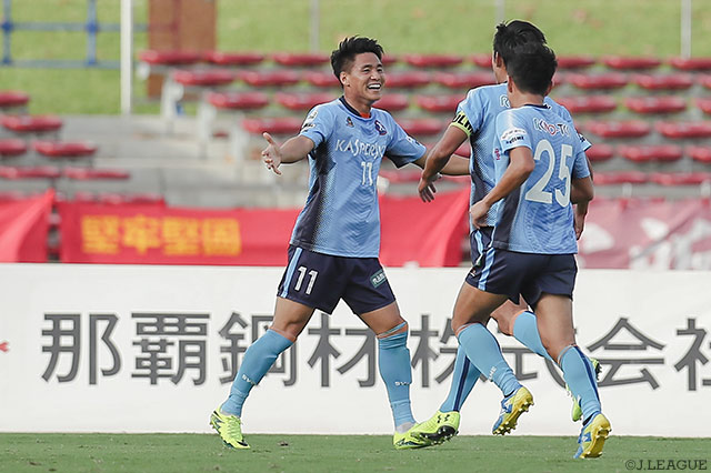 北脇 健慈の今季2点目でリードを奪ったYS横浜【明治安田Ｊ３ 第30節 琉球vsYS横浜】