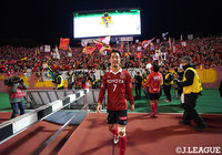 試合後に笑顔をみせる田口 泰士。そのゴールで名古屋を完全に勢いづけた【Ｊ１昇格プレーオフ 準決勝 名古屋vs千葉】