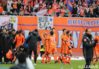 この日唯一の得点を決め、勝利に貢献したホニ（新潟）【明治安田Ｊ１ 第34節 新潟vsＣ大阪】