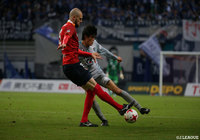 ポストプレーなど随所で存在感を発揮したシモビッチ【Ｊ１昇格プレーオフ 決勝 名古屋vs福岡】