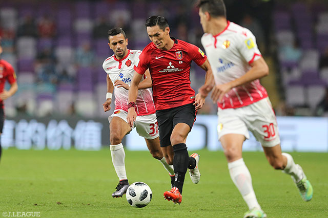 左サイドでアグレッシブにサイドアタックを仕掛けた槙野 智章（浦和）【FIFAクラブワールドカップ UAE 2017 ウィダード・カサブランカvs浦和】
