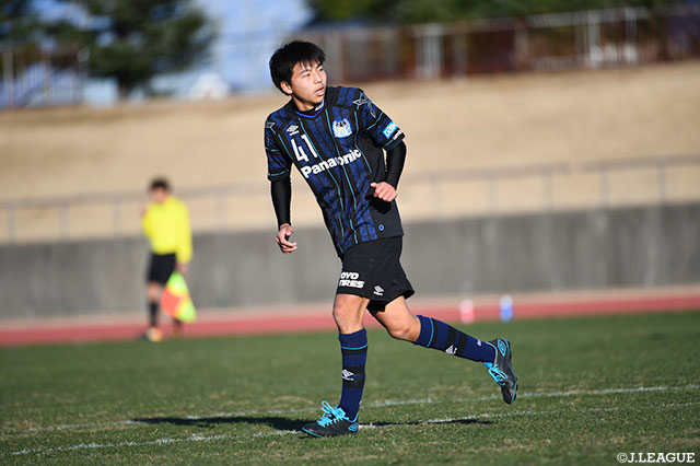 この日もゴールを決め2試合・3得点とチームを牽引する原田 烈志（Ｇ大阪ユース）【JINYC GS 第2節 Ｇ大阪ユースvs広島ユース】