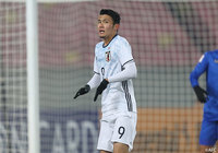 果敢な飛び出しからチャンスを作った田川 亨介【AFC U-23選手権 中国2018 GS 第2節 U-23タイvsU-21日本】