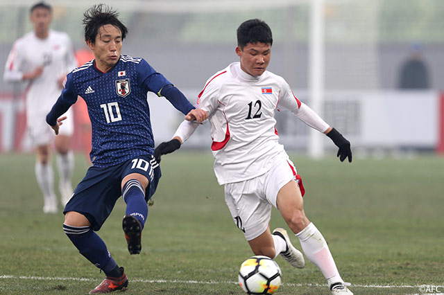 前半終了間際に鮮やかな連係から追加点を決めた三好 康児【AFC U-23選手権 中国2018 GS 第3節 Ｕ-21日本vsＵ-23北朝鮮】