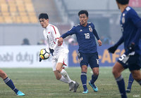 旗手 怜央が蹴ったPKは北朝鮮のオウンゴールを誘発し、日本が3点目を奪った【AFC U-23選手権 中国2018 GS 第3節 Ｕ-21日本vsＵ-23北朝鮮】