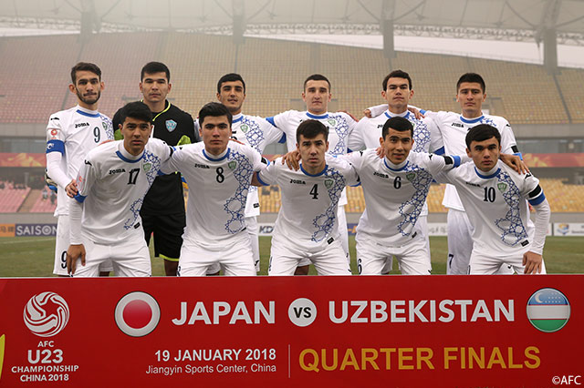 Ｕ-23ウズベキスタン代表のスターティングイレブン【AFC U-23選手権 中国2018 準々決勝 Ｕ-21日本vsＵ-23ウズベキスタン】