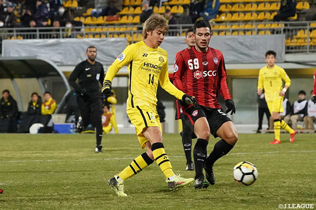 ユンソギョンからのクロスを冷静に流し込み3得点目を奪った伊東 純也（柏）【ACL プレーオフ 柏vsムアントン】 