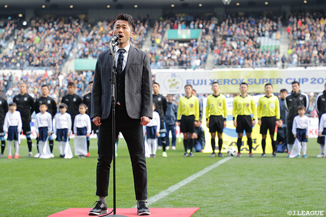 国歌斉唱を行った歌手のナオト・インティライミさん【FUJI XEROX SUPER CUP 2018】