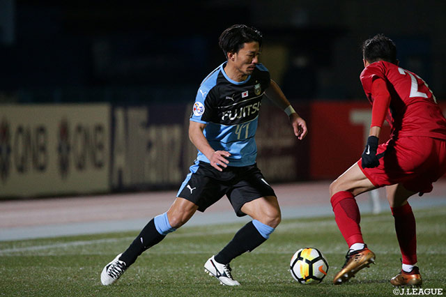 決定的なチャンスを迎えるも、惜しくも枠を捉えられなかった家長 昭博（川崎Ｆ）【ACL GS MD1 川崎Ｆvs上海上港】