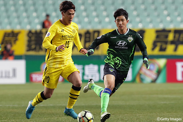 27分にこぼれ球に反応し追加点を決めた江坂 任（柏）【ACL GS MD1 全北現代vs柏】