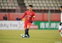 同点となるゴールを胸で押し込んだ遠藤 康（鹿島）【ACL GS MD1 鹿島vs上海緑地申花】