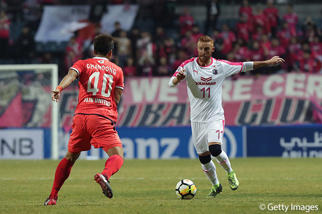 ＡＣＬ初戦に照準を合わせたというソウザ（Ｃ大阪）は攻守両面でチームを牽引した【ACL GS MD1 済州vsＣ大阪】