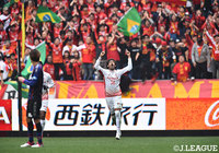 逆転弾を放った名古屋のホーシャが喜びを爆発させる【明治安田Ｊ１ 第1節 Ｇ大阪vs名古屋】