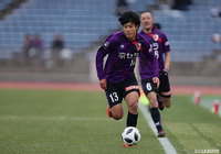 幾度となく左サイドから勝負を仕掛けた岩崎 悠人（京都）【明治安田Ｊ２ 第1節 京都vs町田】