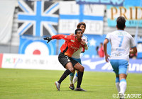 開幕戦でゴールを決めたジョー（名古屋）は2試合連続得点を狙い果敢にゴールを狙った【明治安田Ｊ１ 第2節 名古屋vs磐田】