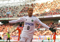 途中出場のセルジーニョが低い弾道のクロスを巧みなボールタッチでゴールに流し込み、松本が試合終盤に同点に追いつく【明治安田Ｊ２ 第2節 新潟vs松本】