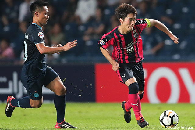 キャプテンマークを巻いた秋山 大地（Ｃ大阪）が果敢に仕掛ける！【ACL GS MD3 ブリーラムvsＣ大阪】