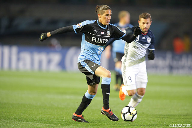 エウシーニョは前半28分にグラウンダーの強烈なシュートを決めてみせた【ACL GS MDGS MD3 川崎Ｆvsメルボルンビクトリー】