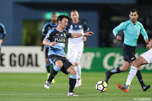 ベンチスタートとなった中村 憲剛に代わり、トップ下で攻撃陣を牽引した家長だがチームを勝利に導くことはできず【ACL GS MDGS MD3 川崎Ｆvsメルボルンビクトリー】