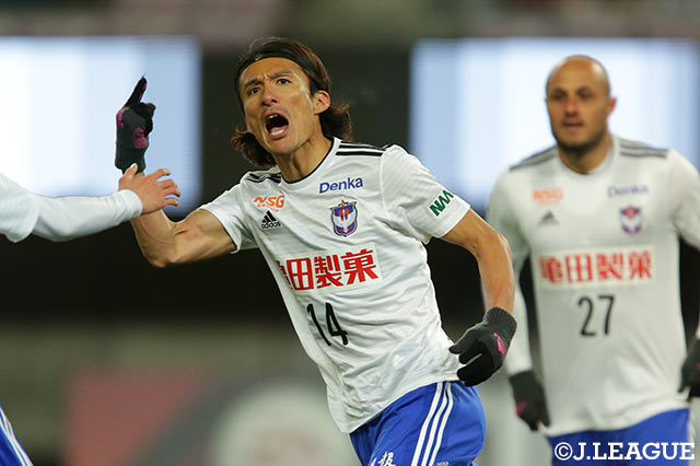 後半ATに同点弾を決め、チームに貴重な勝ち点1をもたらした田中 達也（新潟）【ルヴァンカップ GS 第1節 仙台vs新潟】