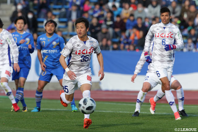 高野 遼（甲府）は豊富な運動量でアップダウンを繰り返し攻守に貢献した【明治安田Ｊ２ 第3節 町田vs甲府】