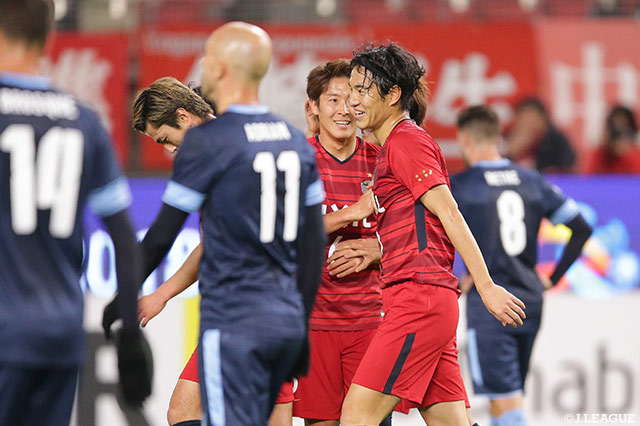 ルーズボールに素早く反応した金崎 夢生が冷静にヘディングで押し込み、鹿島が先制！【ACL GS MD4 鹿島vsシドニーＦＣ】