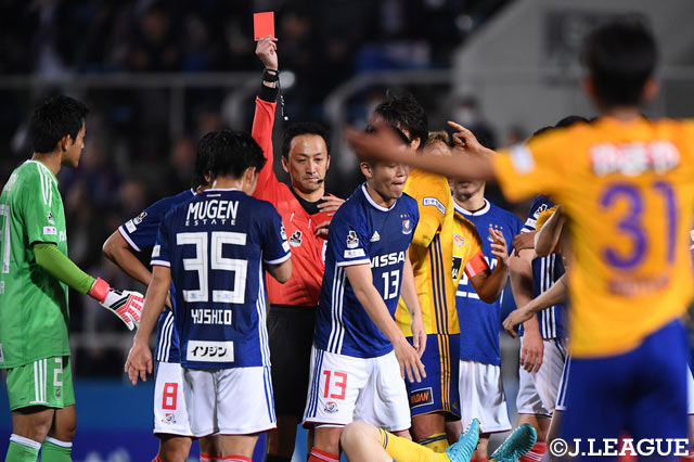 この日も先発した板倉　滉（仙台）だったが、前半のうちに退場処分となった【ルヴァンカップ GS GS 第2節 横浜FMvs仙台】