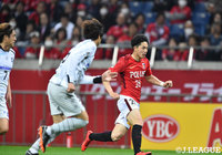 開幕戦で鮮烈なデビューを飾った荻原 拓也（浦和）だが、この日は不発【ルヴァンカップ GS 第2節 浦和vsＧ大阪】