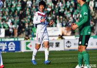 前半に先制点を挙げた塚川 孝輝（岡山）【明治安田Ｊ２ 第4節 松本vs岡山】