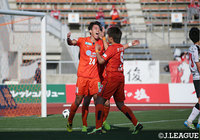 Jリーグ初得点となる同点弾を決めた池田 樹雷人(愛媛)【明治安田J2 第4節 愛媛vs熊本】