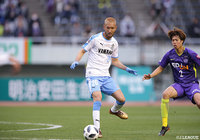 前線で起点となったが、無得点に終わった川又 堅碁（磐田）【明治安田Ｊ１ 第4節 広島vs磐田】