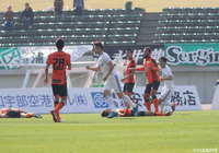 前半ATに先制点を決めた高崎 寛之（松本）【明治安田Ｊ２ 第6節 山口vs松本】