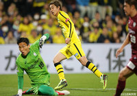 GKとの1対1の決定的チャンスを迎えた伊東 純也（柏）だったが、シュートは惜しくも枠を外れる【明治安田Ｊ１ 第5節 柏vs神戸】