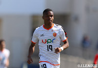 得点こそなかったものの、エネルギッシュな前線からチェイスで勝利に貢献したオナイウ　阿道（山口）【明治安田Ｊ２ 第7節 山形vs山口】