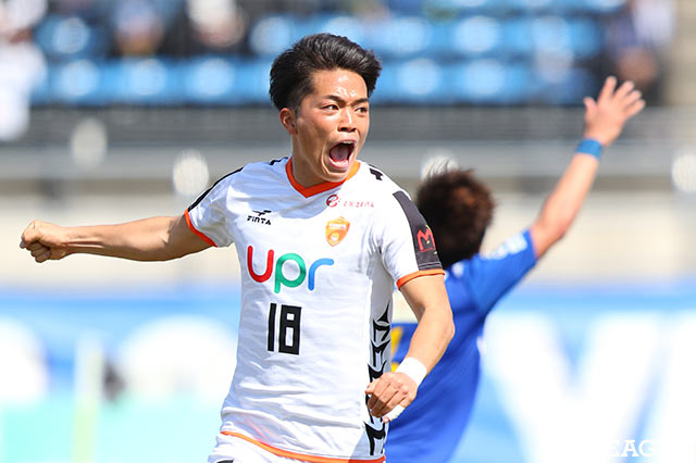 巧みな抜け出しから今季3得点目を挙げた高木　大輔（山口）【明治安田Ｊ２ 第7節 山形vs山口】