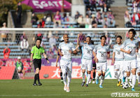 ゴールを挙げた原　一樹（讃岐／♯20）は、古巣相手の一撃となった【明治安田Ｊ２ 第7節 京都vs讃岐】