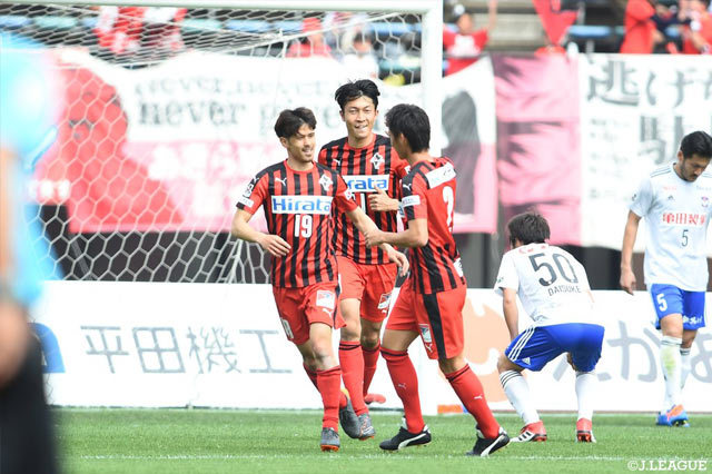 八久保 颯（#19）がゴールを決め、熊本が点差を3点に広げる！【明治安田Ｊ２ 第7節 熊本vs新潟】