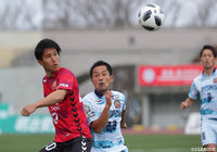 屋宮 大地（琉球）は終了間際に得点を挙げ一矢を報いた【明治安田Ｊ３ 第5節 福島vs琉球】