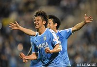 終了間際の逆転ゴールなど、2得点でチームを勝利に導いた荒木 大吾(磐田)【ルヴァンカップGS 第3節 磐田vs甲府】
