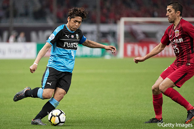 闘志を前面に押し出しプレーした大久保 嘉人（川崎Ｆ）だが、勝利に導くことはできず【ACL GS MD5 上海上港vs川崎Ｆ】